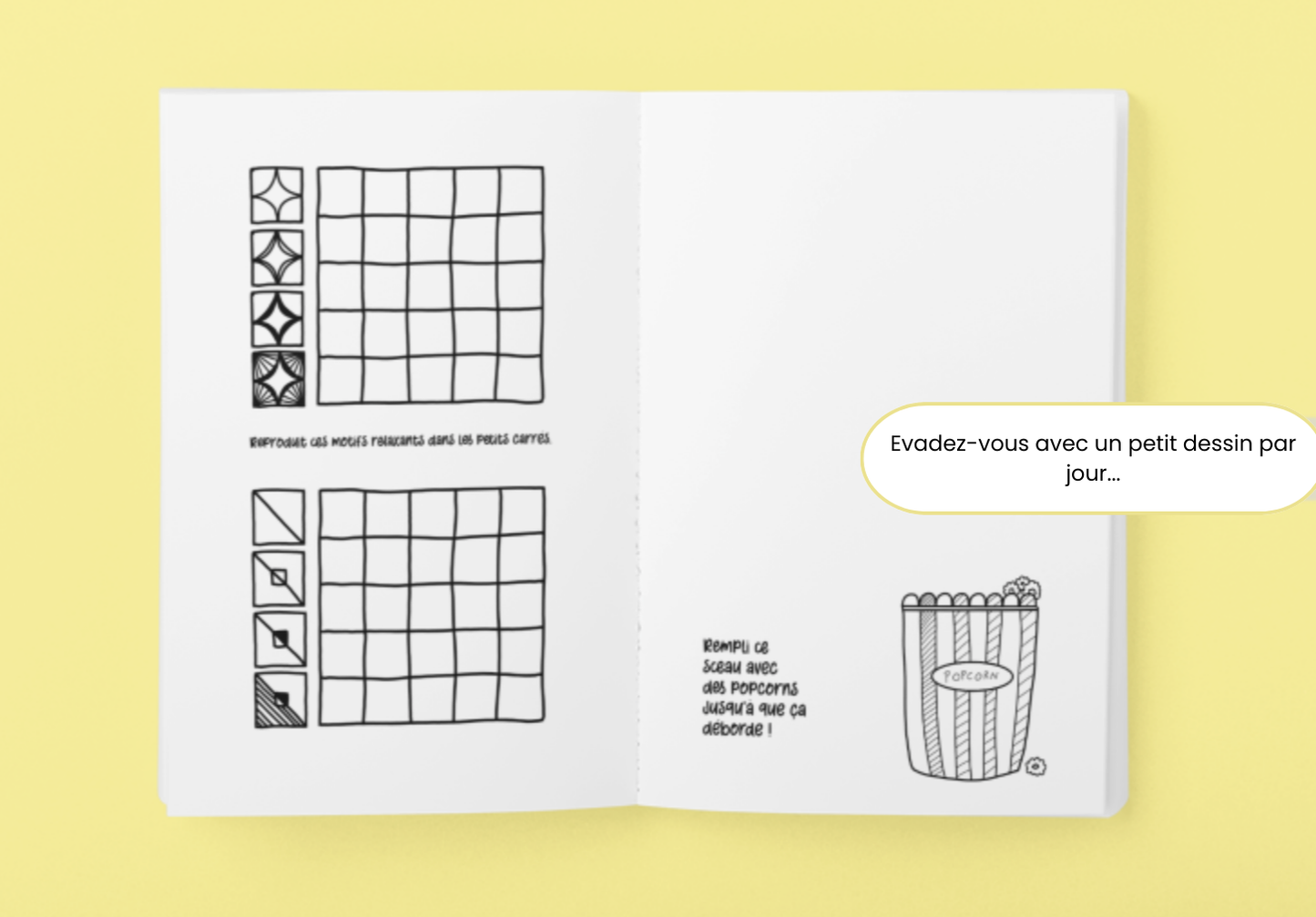 Journal de dessins relaxant - 1 motif par jour - pour adultes