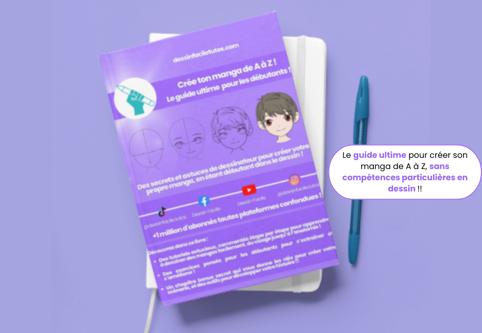 Couverture du guide Crée et dessine ton manga pour débutants