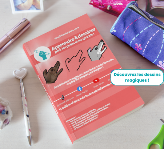 Livre Dessins Magiques : dessiner avec la forme de la main