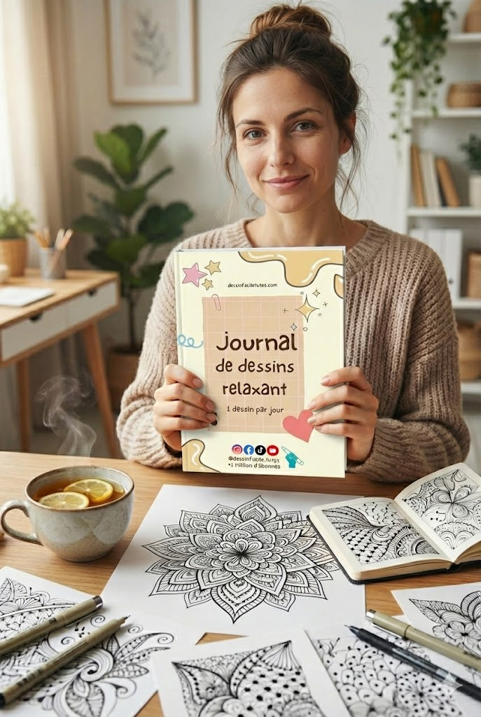Journal de dessins relaxant - 1 motif par jour - pour adultes